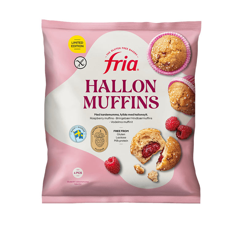 Glutenfri Hallonmuffins