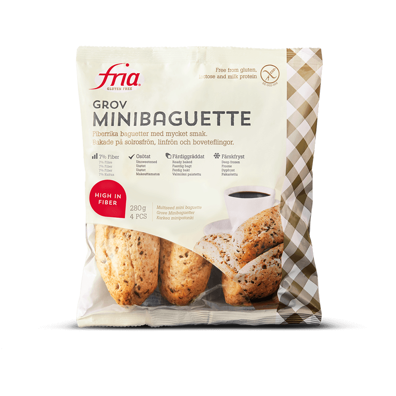 Gluten-free multiseed baguettes Fria