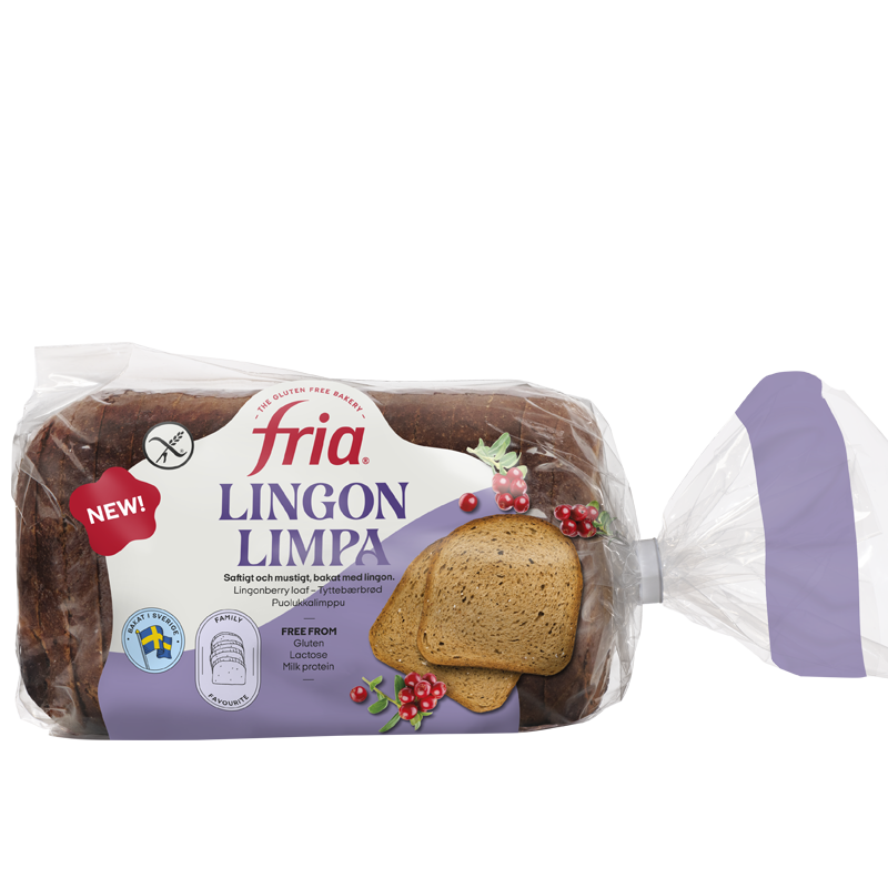 Glutenfrit tyttebærbrød
